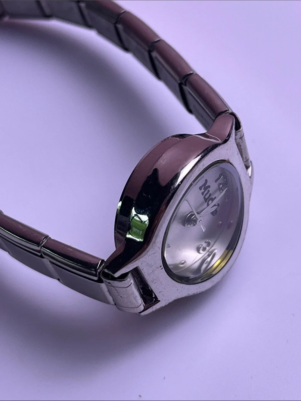 Mudd Ladies Silver Tone Quartz Watch 22mm New Battery